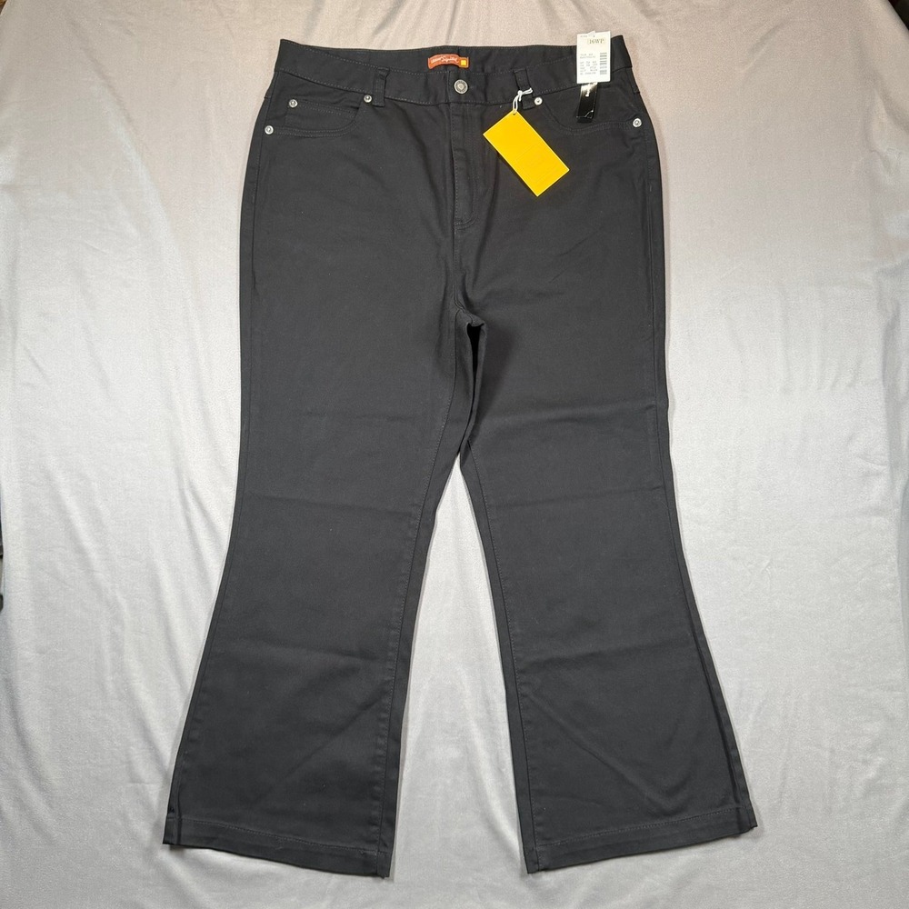 Liz&Me Signature Women 16WP Black‎ Right Fit Stretch Bootcut Pants Office Casual